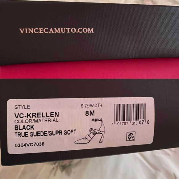 Vince Camuto; 8M; Black suede with Silver; Gorgeous - Picture 5 of 5